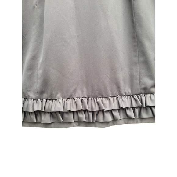 Vintage Ruffle Cuff V-neck and Hem Long Sleeve Goth‎ Line A-line Midi Prom Dress - Picture 4 of 12